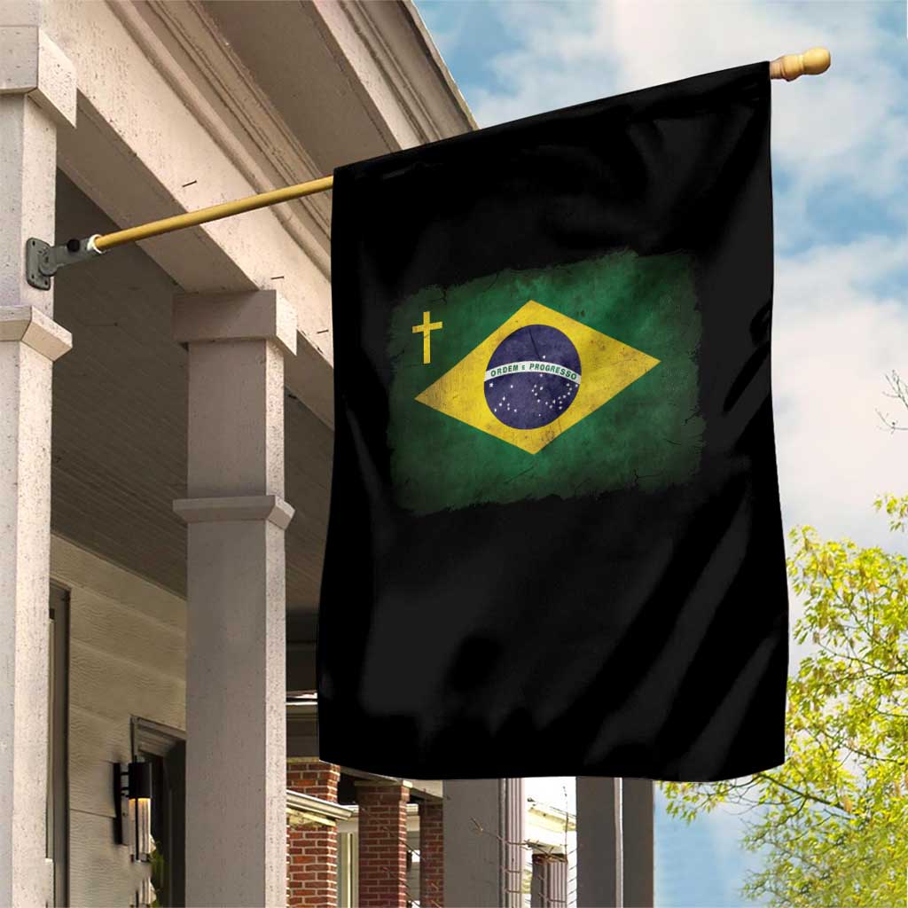 Brazilian Pride Christian Cross Latin America Brazil Flag Garden Flag TS11 Print Your Wear