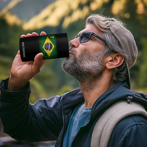 Brazilian Pride Christian Cross Latin America Brazil Flag 4 in 1 Can Cooler Tumbler TS11 Print Your Wear