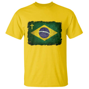 Brazilian Pride Christian Cross Latin America Brazil Flag T Shirt - Print Your Wear