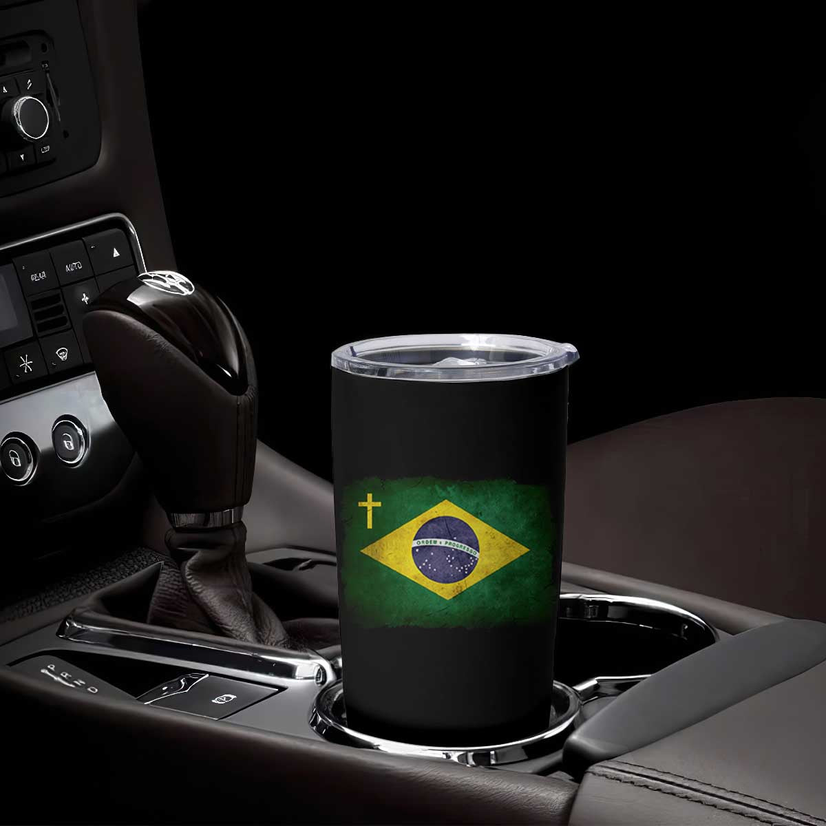 Brazilian Pride Christian Cross Latin America Brazil Flag Tumbler Cup TS11 Print Your Wear