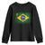 Brazilian Pride Christian Cross Latin America Brazil Flag Youth Sweatshirt TS11 Black Print Your Wear
