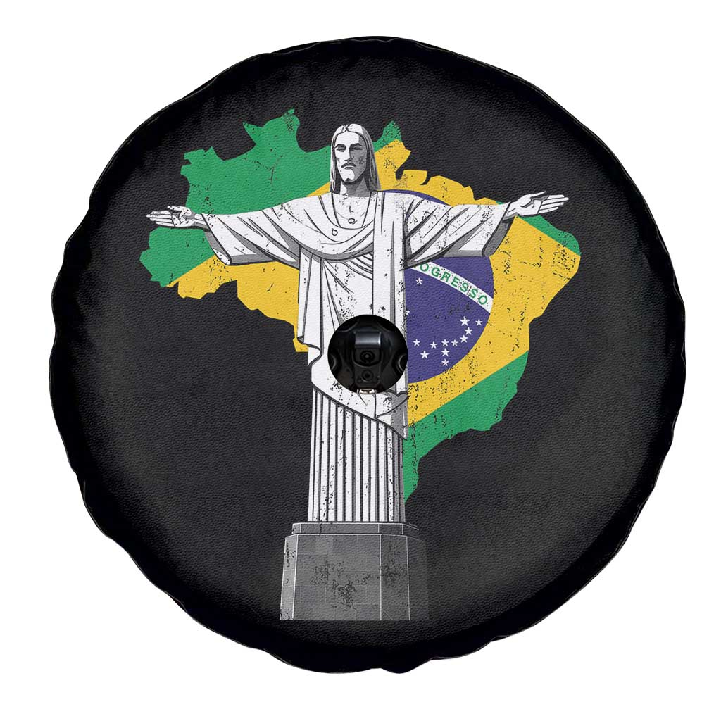 Brazilian Pride Christ the Redeemer Statue Latin America Brazil Map Spare Tire Cover TS11 Print Your Wear
