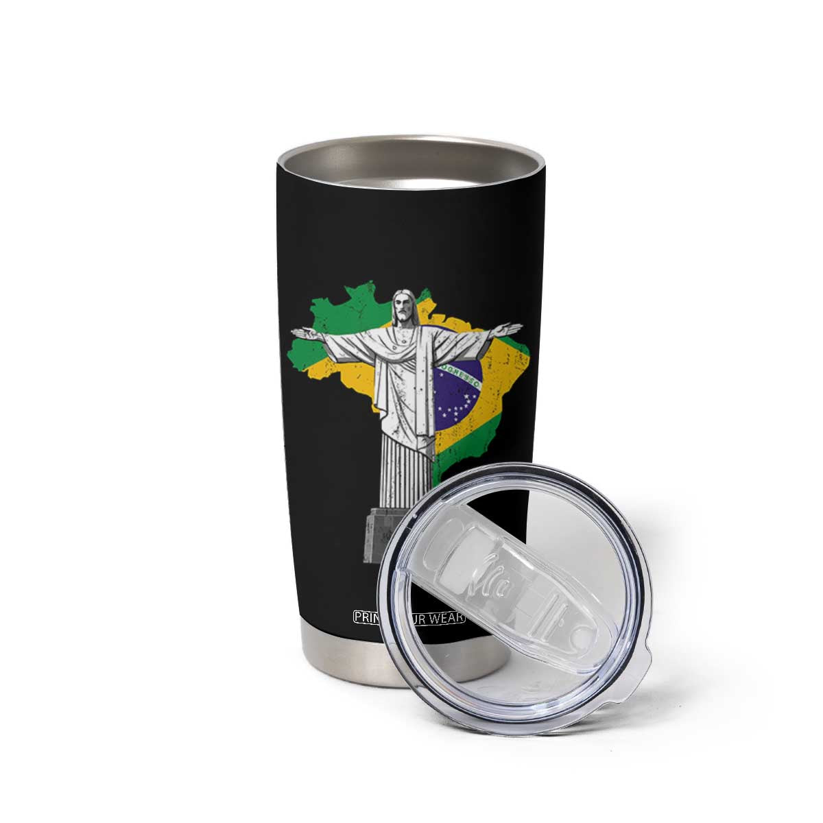 Brazilian Pride Christ the Redeemer Statue Latin America Brazil Map Tumbler Cup TS11 Print Your Wear