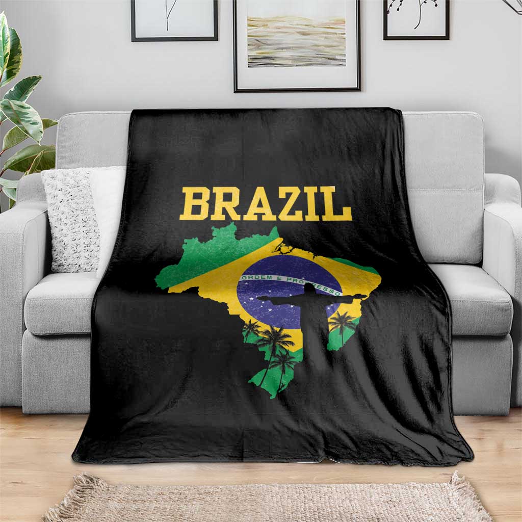 Brazilian Pride Christ the Redeemer Statue Latin America Throw Blanket TS11 Print Your Wear