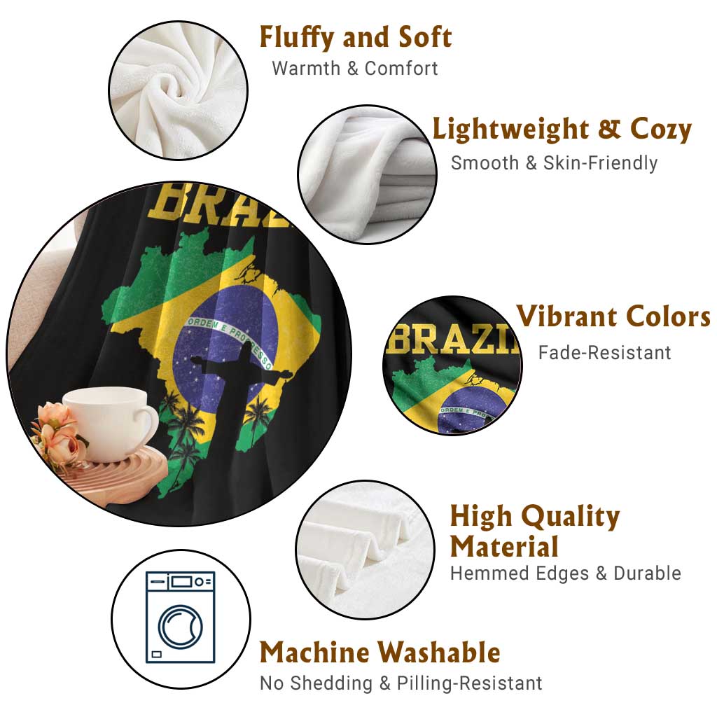 Brazilian Pride Christ the Redeemer Statue Latin America Throw Blanket TS11 Print Your Wear
