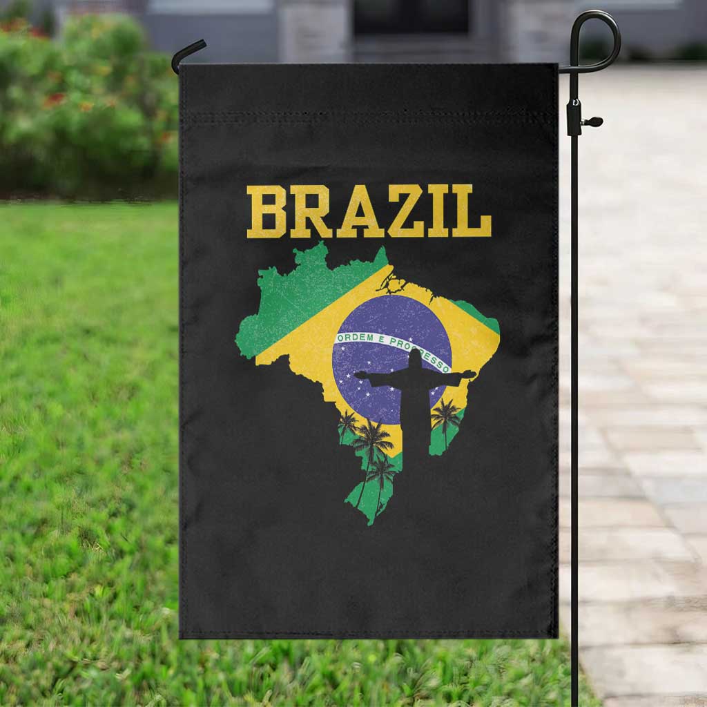 Brazilian Pride Christ the Redeemer Statue Latin America Garden Flag TS11 Print Your Wear