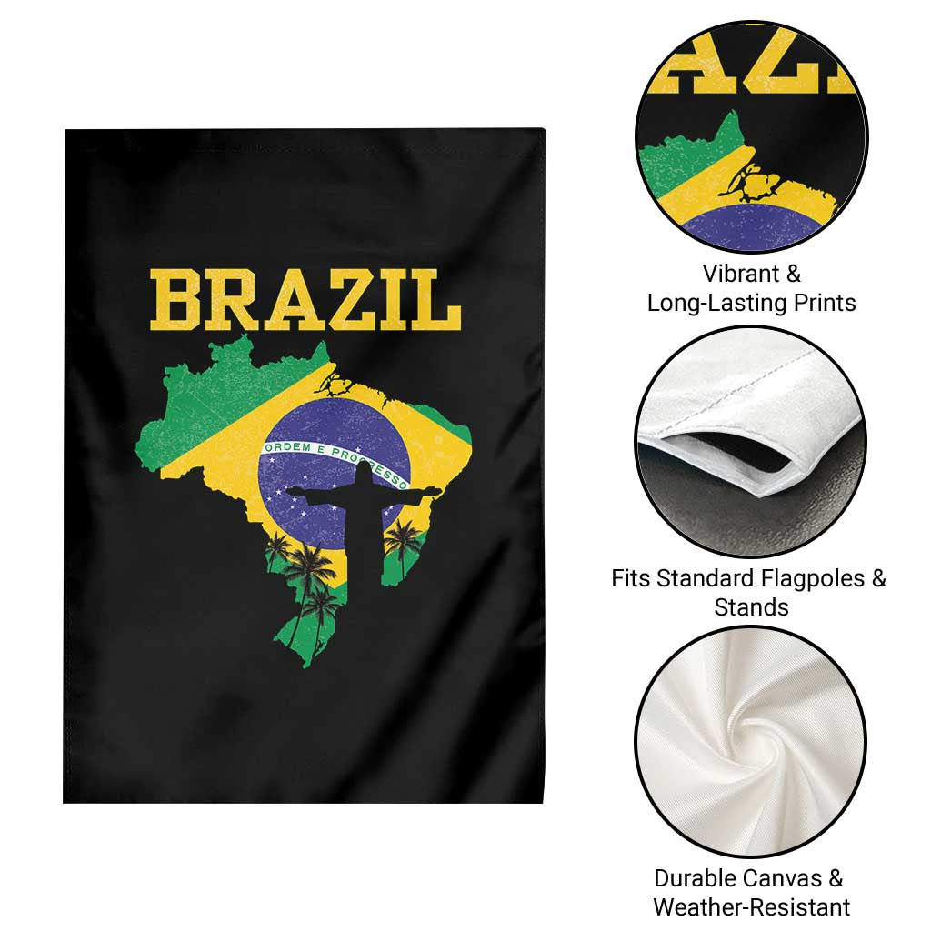 Brazilian Pride Christ the Redeemer Statue Latin America Garden Flag TS11 Print Your Wear