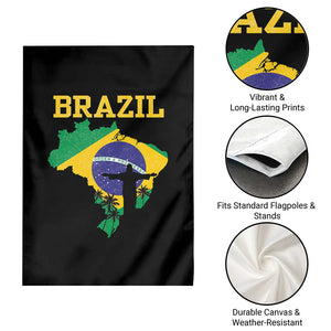 Brazilian Pride Christ the Redeemer Statue Latin America Garden Flag TS11 Print Your Wear