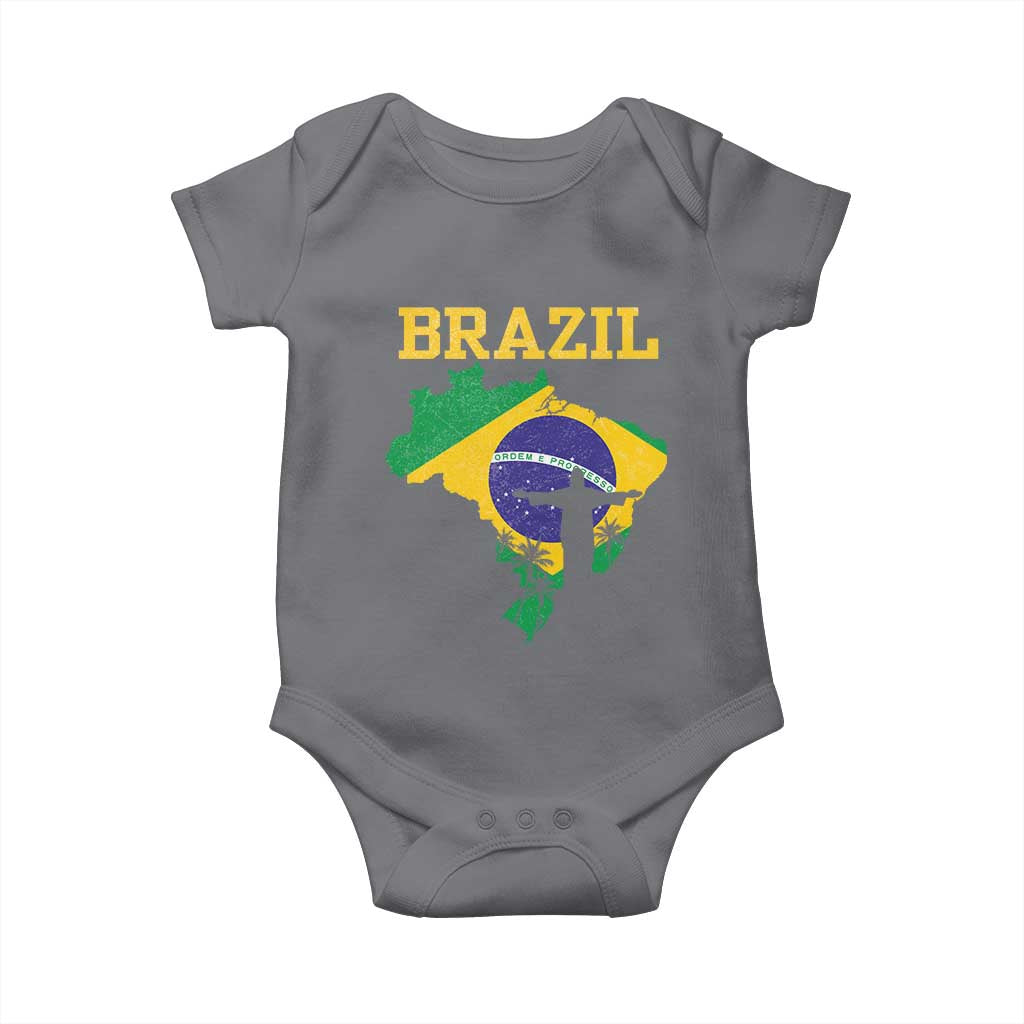 Brazilian Pride Christ the Redeemer Statue Latin America Baby Onesie TS11 Charcoal Print Your Wear