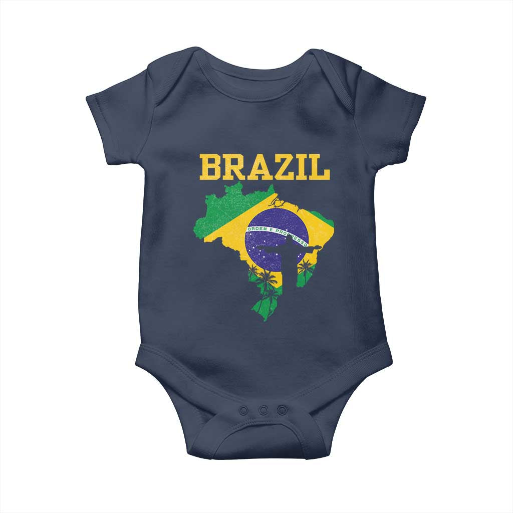 Brazilian Pride Christ the Redeemer Statue Latin America Baby Onesie TS11 Navy Print Your Wear