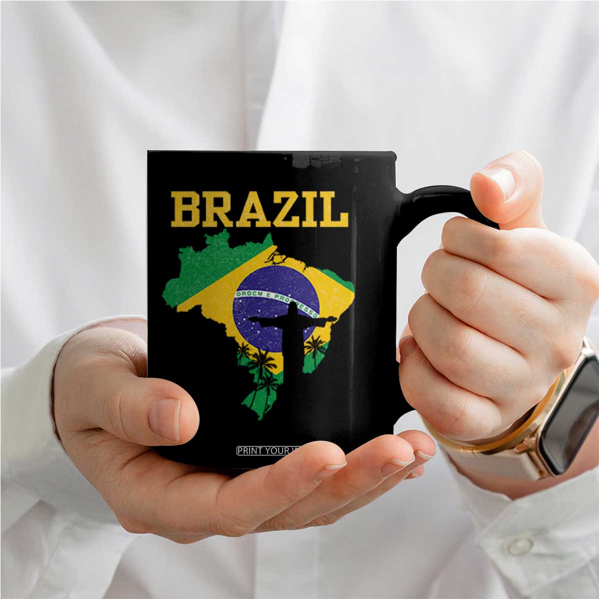Brazilian Pride Christ the Redeemer Statue Latin America Coffee Mug TS11 Print Your Wear