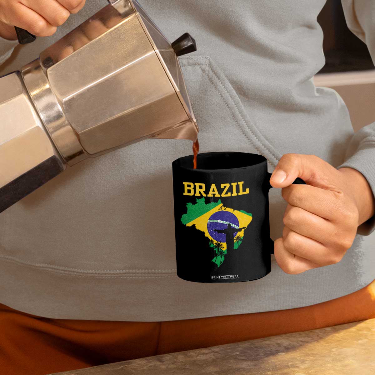 Brazilian Pride Christ the Redeemer Statue Latin America Coffee Mug TS11 Print Your Wear