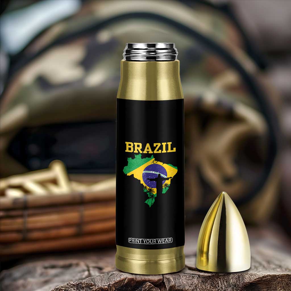 Brazilian Pride Christ the Redeemer Statue Latin America Bullet Tumbler TS11 Print Your Wear