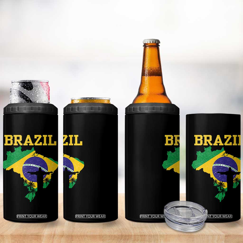 Brazilian Pride Christ the Redeemer Statue Latin America 4 in 1 Can Cooler Tumbler TS11 Print Your Wear
