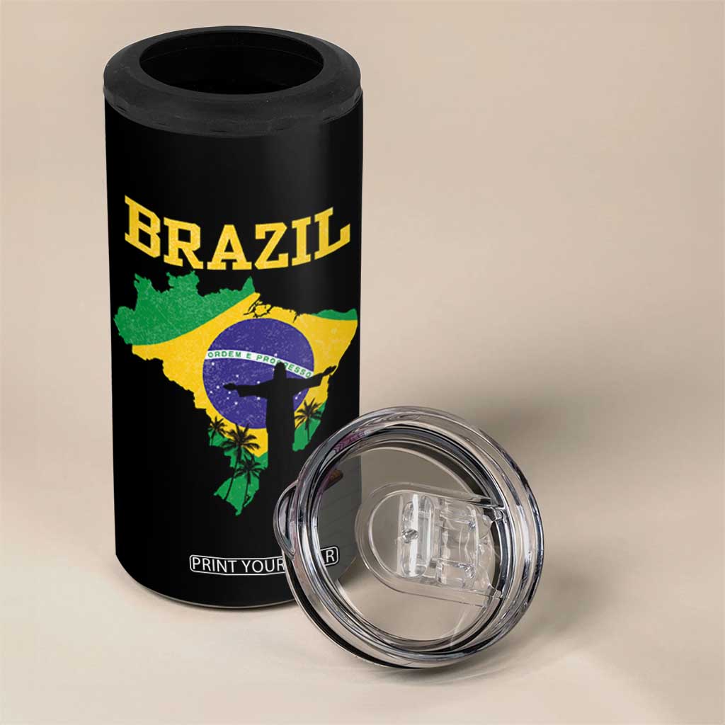 Brazilian Pride Christ the Redeemer Statue Latin America 4 in 1 Can Cooler Tumbler TS11 Print Your Wear