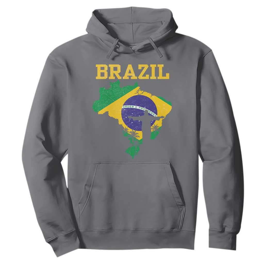 Brazilian Pride Christ the Redeemer Statue Latin America Hoodie TS11 Charcoal Print Your Wear
