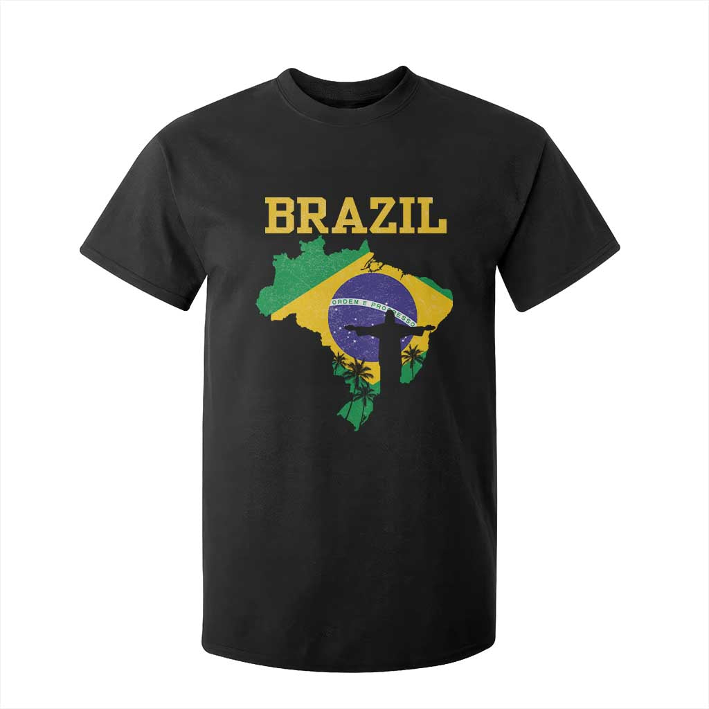 Brazilian Pride Christ the Redeemer Statue Latin America T Shirt For Kid - Print Your Wear