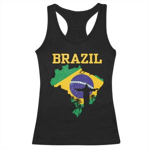 Brazilian Pride Christ the Redeemer Statue Latin America Racerback Tank Top TS11 Black Print Your Wear