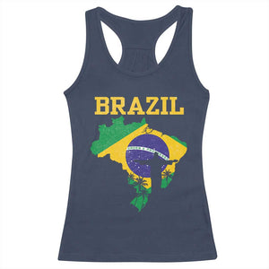 Brazilian Pride Christ the Redeemer Statue Latin America Racerback Tank Top TS11 Navy Print Your Wear