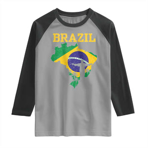 Brazilian Pride Christ the Redeemer Statue Latin America Raglan Shirt TS11 Sport Gray Black Print Your Wear