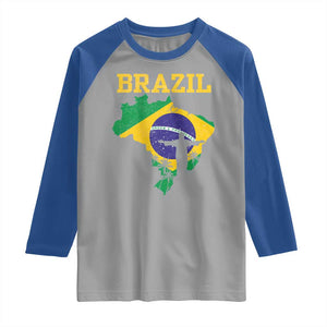 Brazilian Pride Christ the Redeemer Statue Latin America Raglan Shirt TS11 Sport Gray Royal Print Your Wear