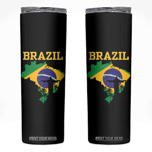 Brazilian Pride Christ the Redeemer Statue Latin America Skinny Tumbler TS11 Black Print Your Wear