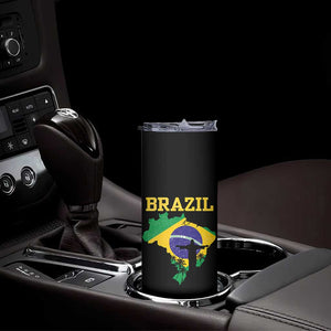 Brazilian Pride Christ the Redeemer Statue Latin America Skinny Tumbler TS11 Print Your Wear