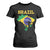Brazilian Pride Christ the Redeemer Statue Latin America T Shirt For Women - Print Your Wear