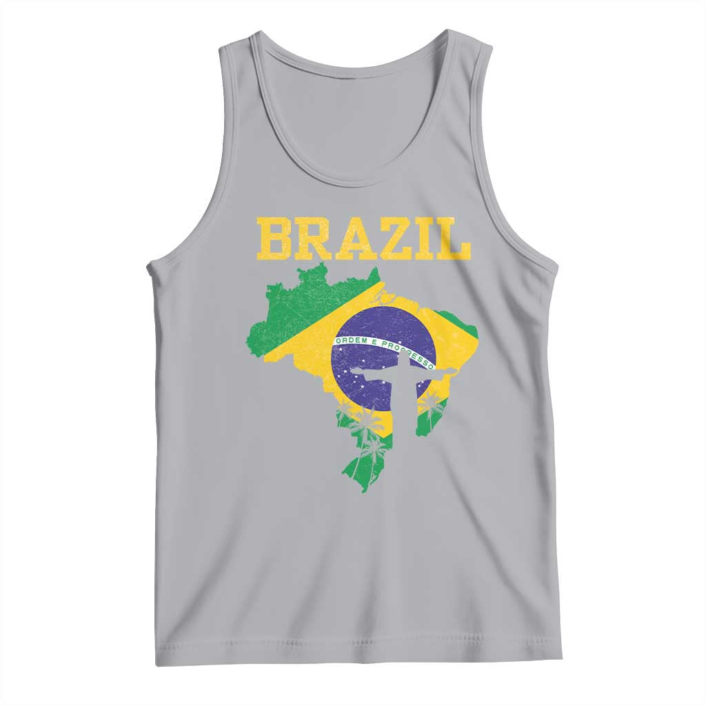 Brazilian Pride Christ the Redeemer Statue Latin America Tank Top TS11 Athletic Heather Print Your Wear