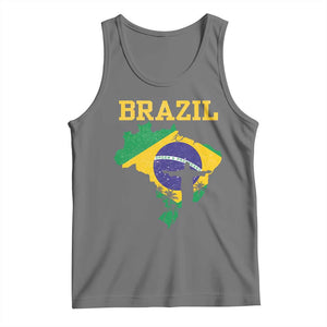 Brazilian Pride Christ the Redeemer Statue Latin America Tank Top TS11 Black Heather Print Your Wear