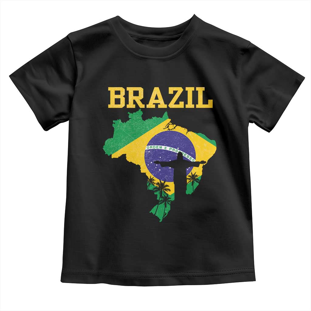 Brazilian Pride Christ the Redeemer Statue Latin America Toddler T Shirt TS11 Black Print Your Wear