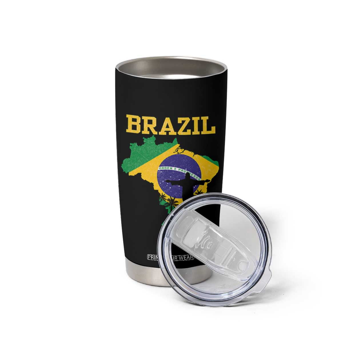 Brazilian Pride Christ the Redeemer Statue Latin America Tumbler Cup TS11 Print Your Wear