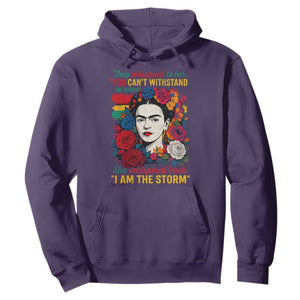 Frida Kahlo Hoodie They Whispered To Her You Cant Withstand The Storm TS11 Purple Print Your Wear