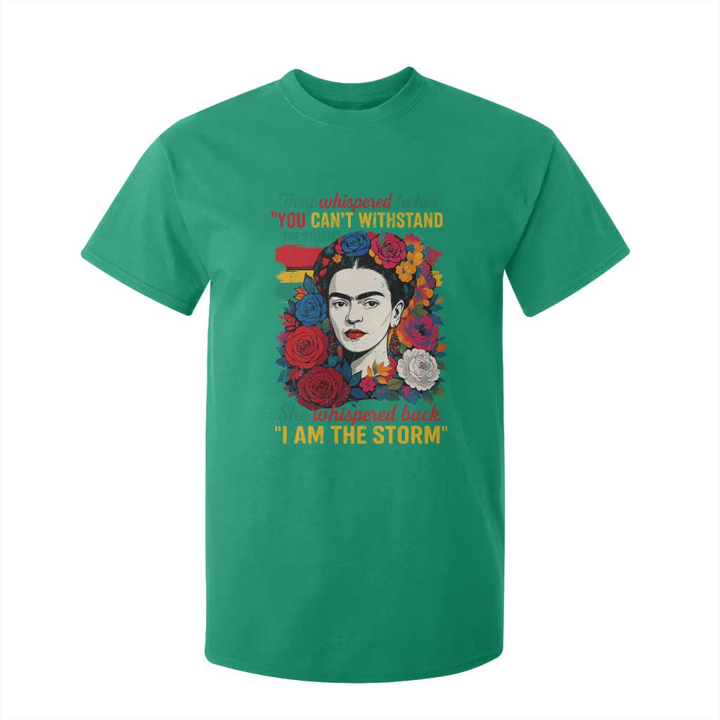 Frida Kahlo T Shirt For Kid They Whispered To Her You Cant Withstand The Storm TS11 Irish Green Print Your Wear