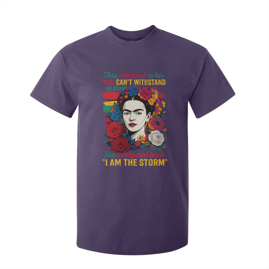 Frida Kahlo T Shirt For Kid They Whispered To Her You Cant Withstand The Storm TS11 Purple Print Your Wear