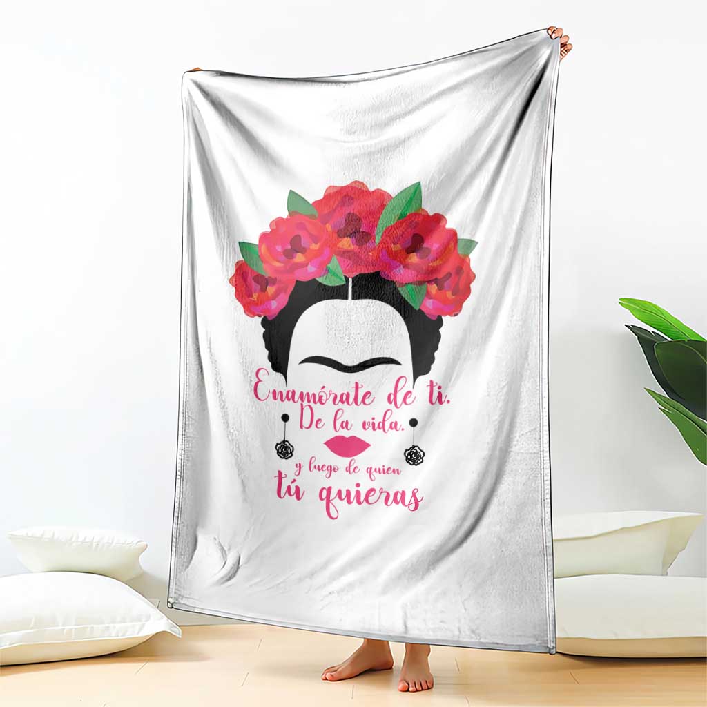 Frida Kahlo Quotes Throw Blanket Enamorate De Ti De La Vida Mexican Artist TS11 Print Your Wear