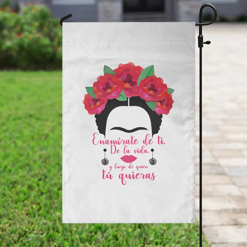Frida Kahlo Quotes Garden Flag Enamorate De Ti De La Vida Mexican Artist TS11 Print Your Wear