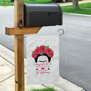 Frida Kahlo Quotes Garden Flag Enamorate De Ti De La Vida Mexican Artist TS11 Print Your Wear