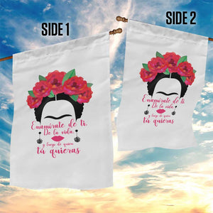 Frida Kahlo Quotes Garden Flag Enamorate De Ti De La Vida Mexican Artist TS11 Print Your Wear