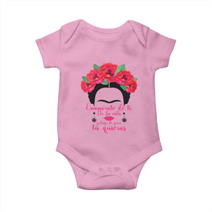 Frida Kahlo Quotes Baby Onesie Enamorate De Ti De La Vida Mexican Artist TS11 Light Pink Print Your Wear