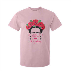 Frida Kahlo Quotes T Shirt For Kid Enamorate De Ti De La Vida Mexican Artist TS11 Light Pink Print Your Wear