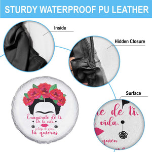 Frida Kahlo Quotes Spare Tire Cover Enamorate De Ti De La Vida Mexican Artist TS11 Print Your Wear