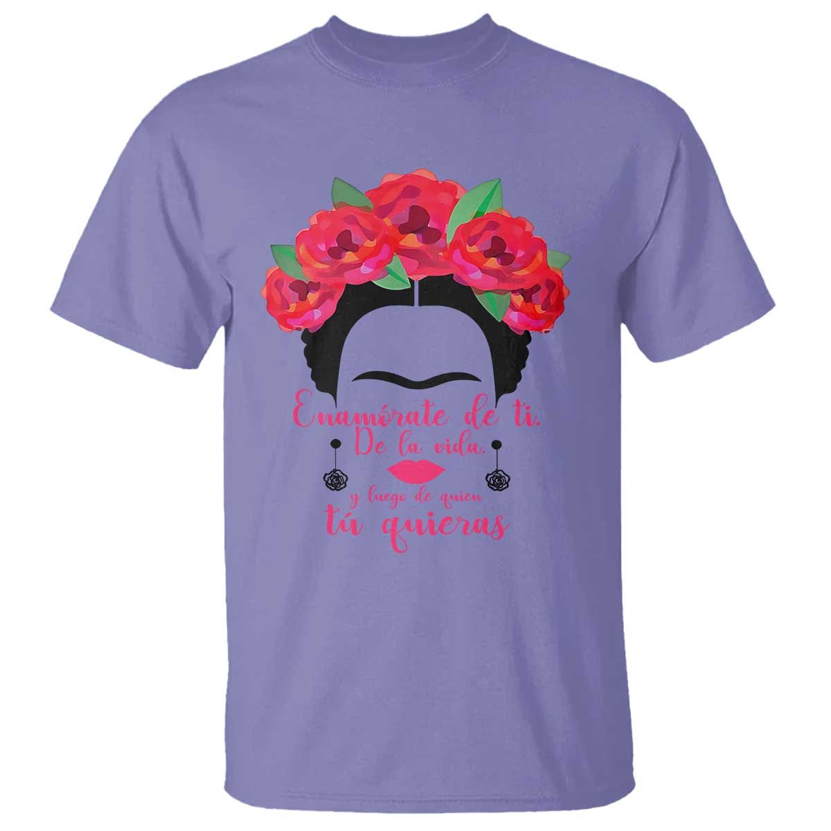 Frida Kahlo Quotes T Shirt Enamorate De Ti De La Vida Mexican Artist TS11 Violet Print Your Wear