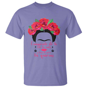 Frida Kahlo Quotes T Shirt Enamorate De Ti De La Vida Mexican Artist TS11 Violet Print Your Wear