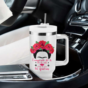 Frida Kahlo Quotes Tumbler With Handle Enamorate De Ti De La Vida Mexican Artist TS11 Print Your Wear