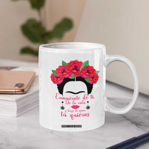 Frida Kahlo Quotes Coffee Mug Enamorate De Ti De La Vida Mexican Artist TS11 Print Your Wear