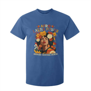 Afro Latina Power T Shirt For Kid Hispanic Heritage Month Flowers TS11 Royal Blue Print Your Wear