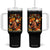 Afro Latina Power Tumbler With Handle Hispanic Heritage Month Flowers TS11 One Size: 40 oz Black Print Your Wear