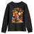 Afro Latina Power Youth Sweatshirt Hispanic Heritage Month Flowers - Print Your Wear
