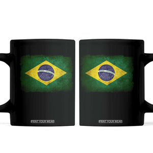 Brazilian Pride Latin America Vintage Brazil Flag Coffee Mug TS11 Black Print Your Wear